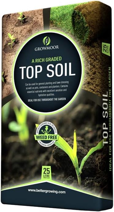 Top Soil Gardening Soils for Outdoor and Indoor Planting, Small to Large Plants Promotes Rooting For Fast Establishment, Blended To Support Plant Health (25L)