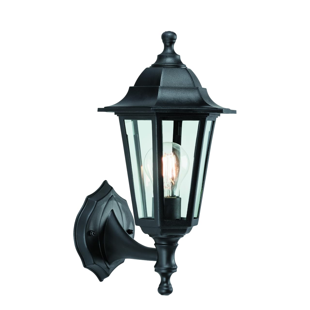 Mayflower Traditional Style Black Outdoor Garden Security Porch Weatherproof Wall Light Lantern IP44 Rated Reversible