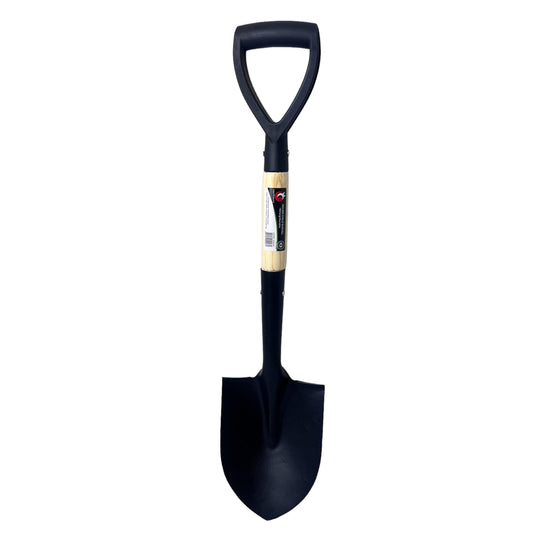 Easy shopping® ROUND MINI SHOVEL Round Head Micro Shovel Set With Wooden Handle Strong Durable Garden Gardening Tools Hand Tool Digging Spade Planting Lightweight Compact Weath