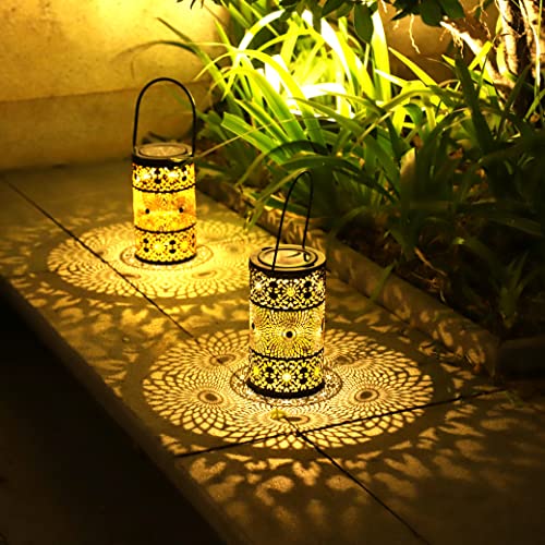 Solar Hanging Garden Lanterns – Pack of 2
