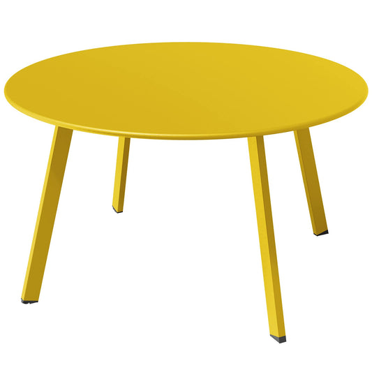 Grand patio Coffee Table Side Table Round End Table for Outdoor 70CM X 70 CM Lightweight Beside Table for Garden Terrace Living Room Office Outdoor Indoor Balcony -Yellow