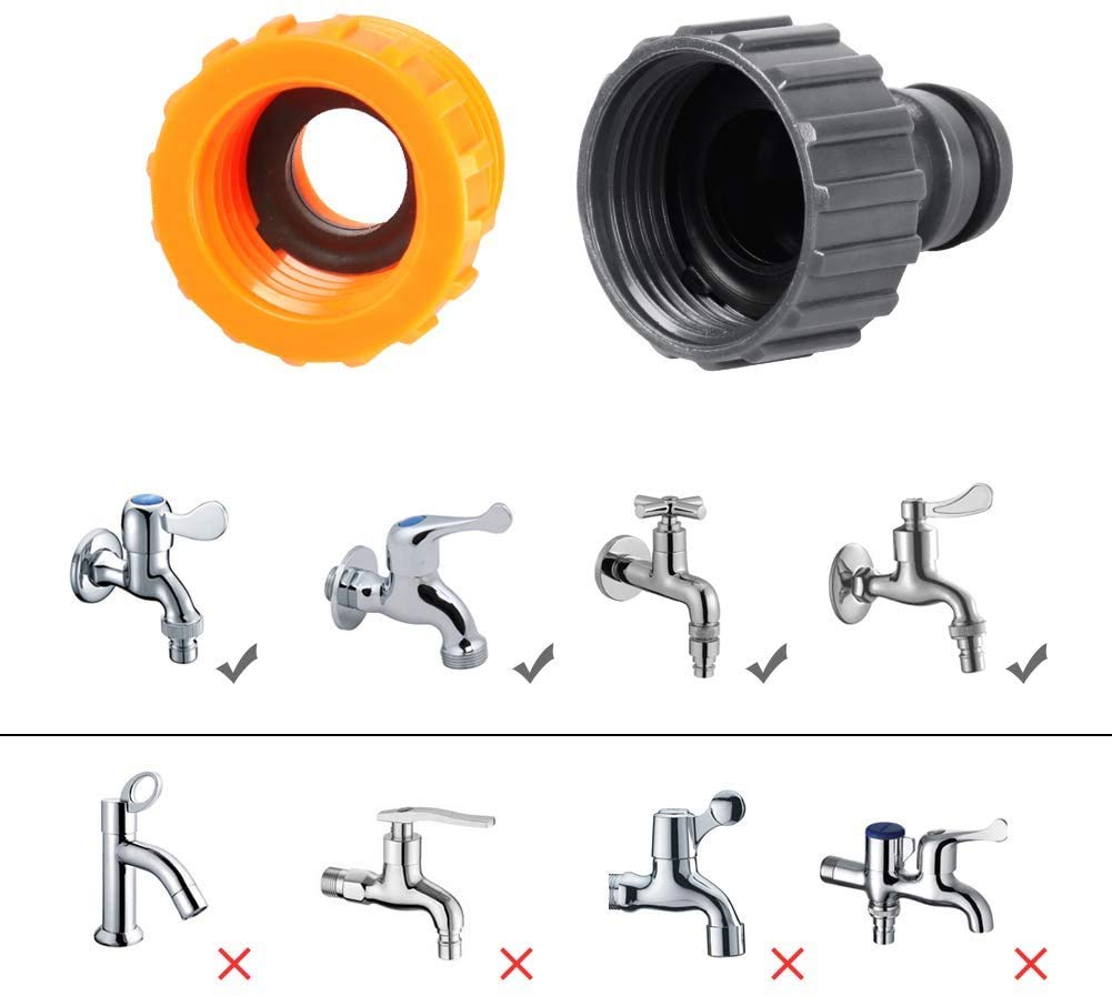 Hose Connector Garden Hose Fitting Set.1Nozzle,5 Hose End Quick Connector,1Hose Waterstop Connector,2 Double Male Snap Connector,2 Hose Tap Connector 1/2 Inch and3/4 Inch Size 2-in-1etc