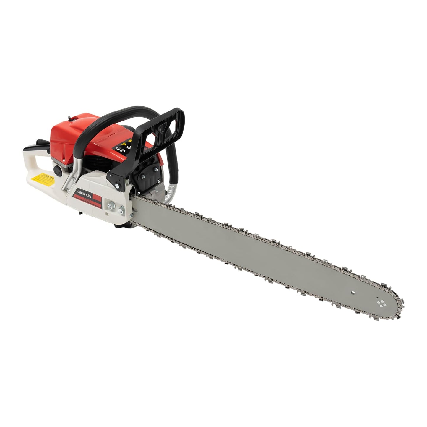 52cc Petrol Chainsaw, 2.0kW 2-Stroke 22 inch Wood Cutting Chainsaw, 7500rpm High-Speed Performance, Manual Pull-Start Handle