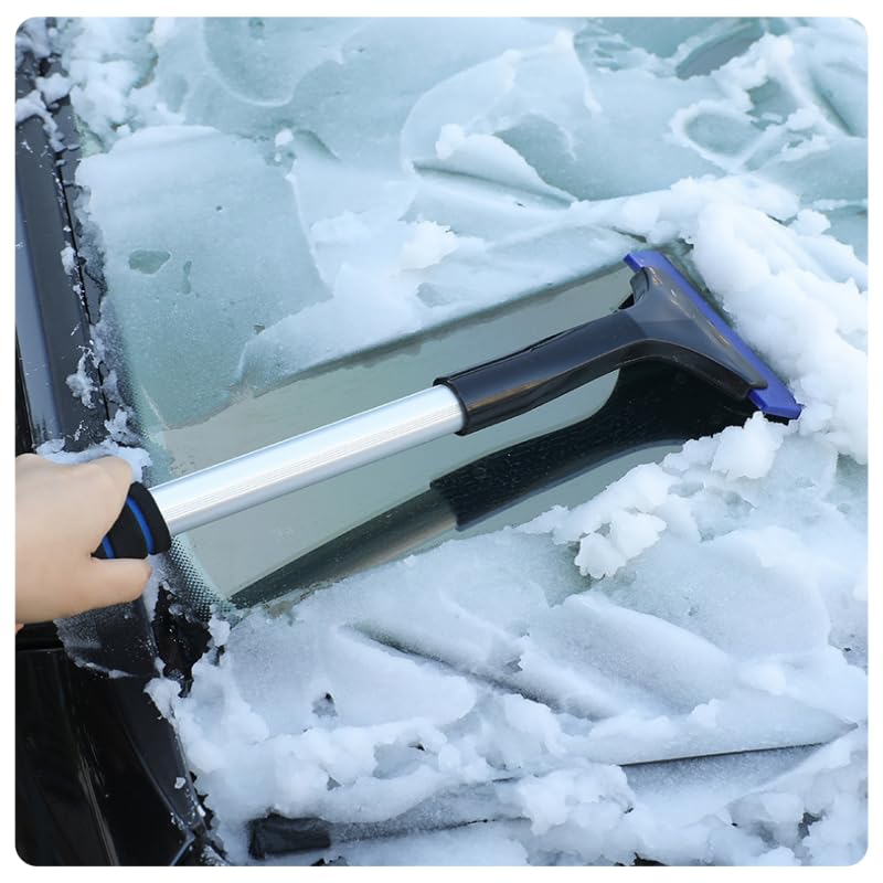 ZMShenMa Oxford Car Snow Shovel With Aluminum Alloy Telescopic Snow Removal Shovel Multifunctional Glass Shovel Snow Shovel Cleaning Scraper Snow Brush