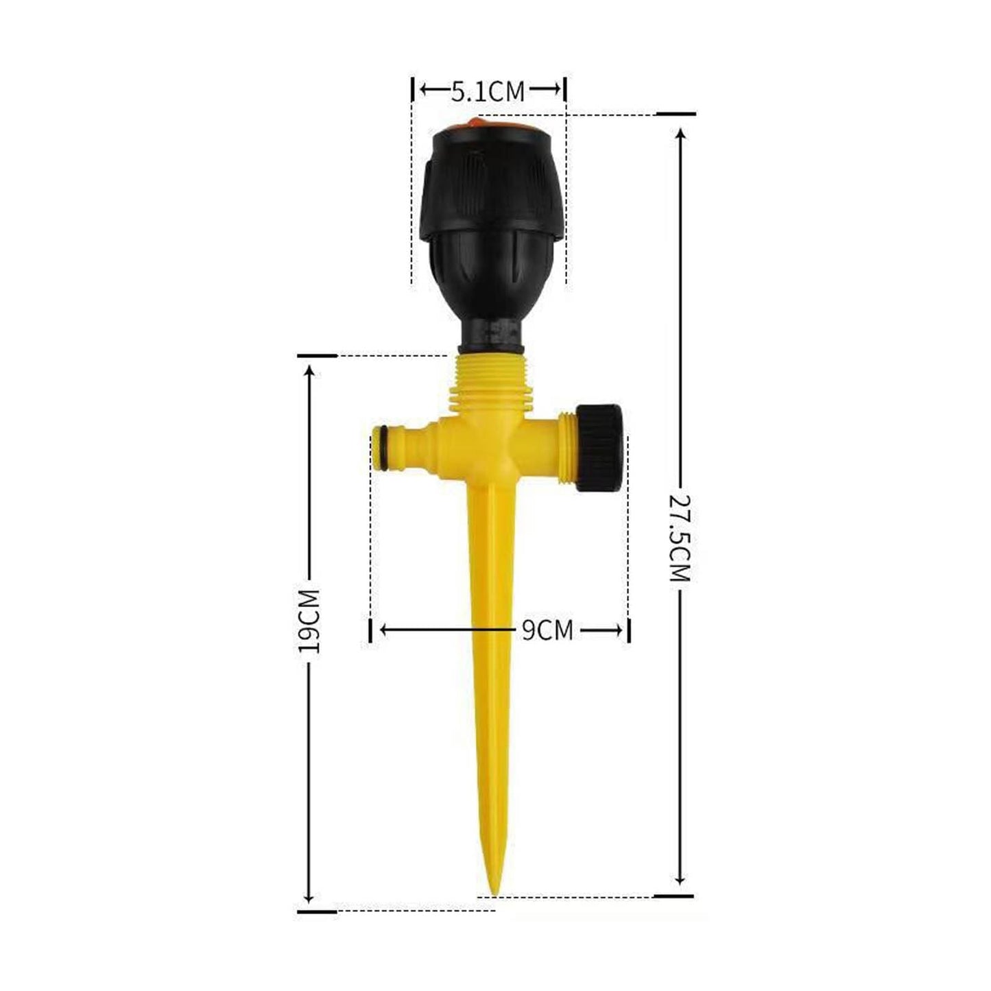 Monsully 4 Pcs Garden Sprinklers, Automatic 360° Rotating Lawn Water Sprinkler, Adjustable Garden Irrigation for Plants, Flowers, Veggies, Grass