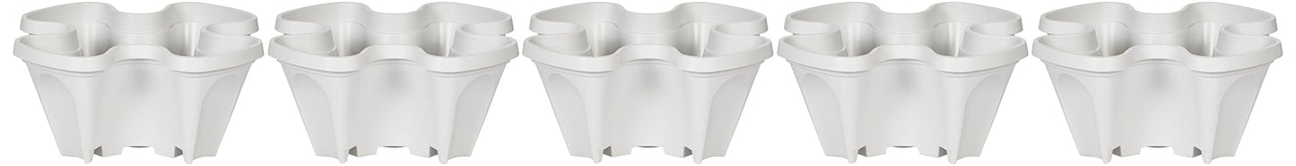 Mr. Stacky MSSP-MG5 5 Tier Stackable Strawberry, Herb, Flower, and Vegetable Planter - Vertical Garden Indoor / Outdoor