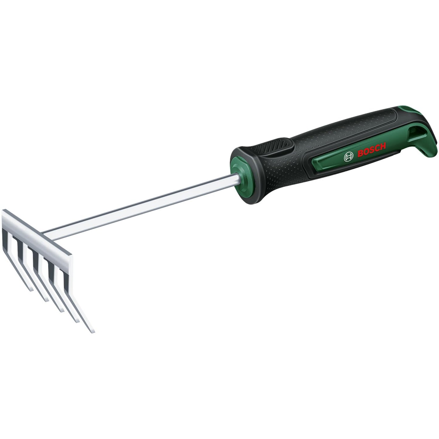 Bosch Garden Hand Tool Hand Rake (for Weeding, Clearing Garden Debris, Robust, Stainless Steel, Soft Grip Handle, Ergonomic Design)