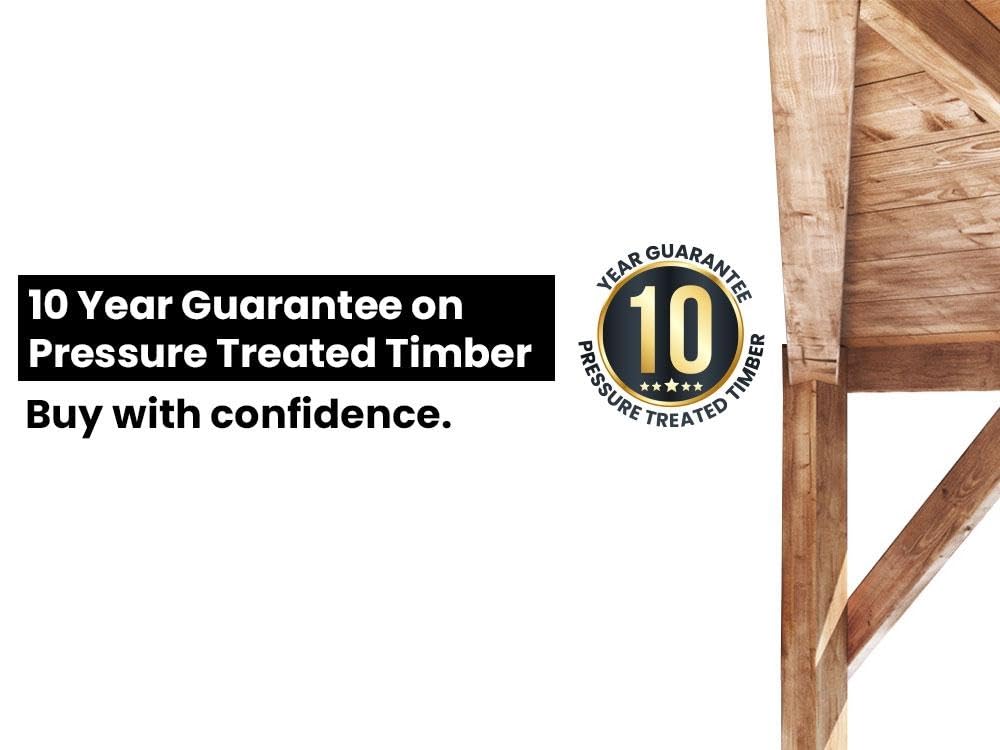 Dunster House Wooden Heavy Duty Gazebo 3 x 3 Metres Pressure Treated Hot Tub Shelter With Roof Shingles Leviathan