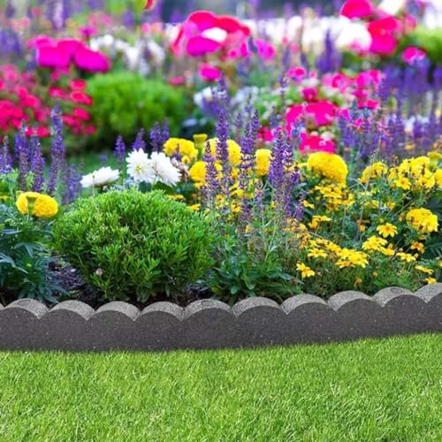 Flexi Curve Scalloped Rubber Garden Edging 120cm Grey