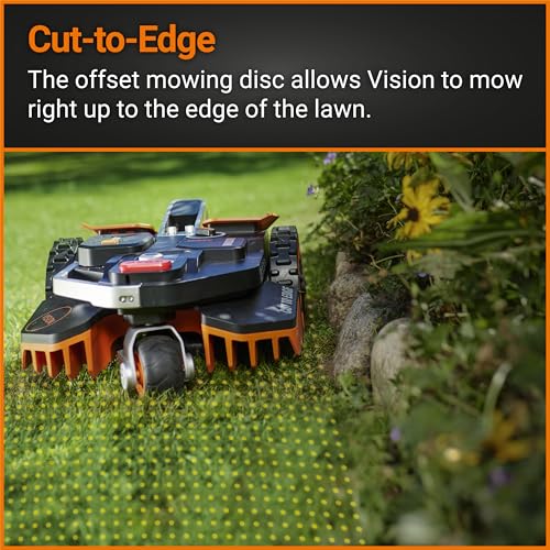 WORX WR202E Landroid Robotic Lawn Mower – 250m² Patented AIA Mowing Multi-Zone, Auto Charging, 20V PowerShare Battery, Rain Sensor, Cut-to-Edge Technology, App-Controlled, Accessories Included