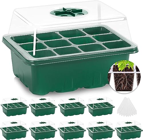 MIXC 10 Pack 120 Cell Seed Trays with Lids