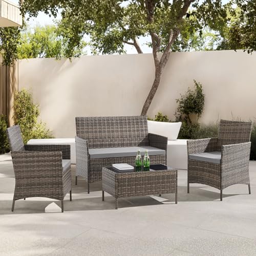 EVRE 4 Seater Rattan Garden Furniture Set