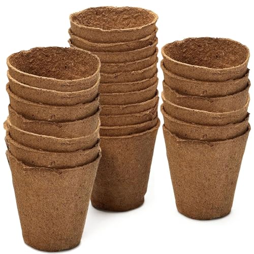 36 Biodegradable Fibre Seedling Pots 225ml
