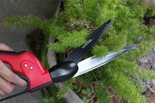 Kimura® Pro Grass Shears - Premium Lawn Shears with 360° Rotating Head, Japanese SK5 Steel Blades, Lightweight, Ergonomic TPR Coated Handles, Ideal Garden Shears for Edging and Trimming - 370mm