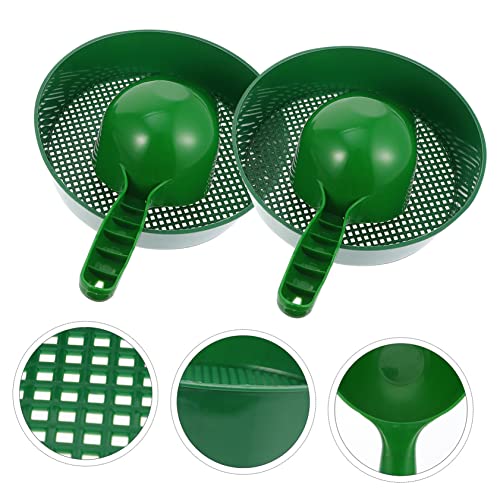 SUPVOX Soil Sieve Set 4pcs Plastic Garden Soil Shovels for Planting Riddle Lightweight Sturdy