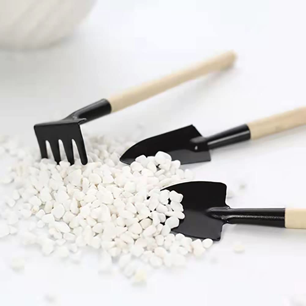 ANZONGYI 3 Pieces Flower Gardening Kit Miniature Gardening Rake Trowel and Shovel Succulent Plants Tools for Indoor Miniature Fairy Garden