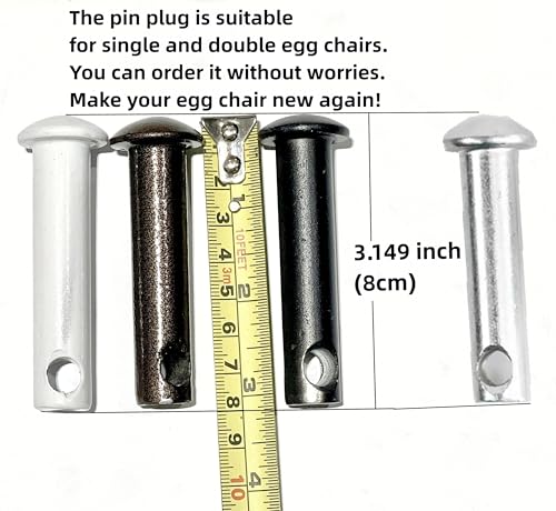 Patio Swing Egg Chair Hanging Kit Including Springs Pin Plug and Snap Hook, Hammock Chair Hanging Hardware - 250kg Weight Capacity, Assembly Accessories for Single Double Egg Chair With Stand (Black)