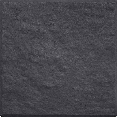 Multy Home Europe Square Recycled Rubber Stepping Stone, Slate