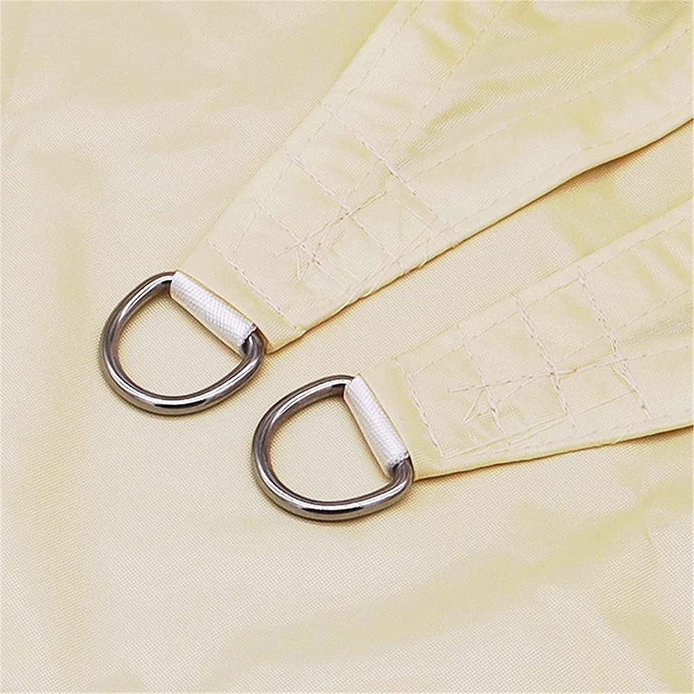 IOAOI Triangle Sun Shade Sail 3m x 4m x 5m Sails Canopy Waterproof Garden Sail Outdoor Awnings for Patios Waterproof with Free Rope - Pale Yellow