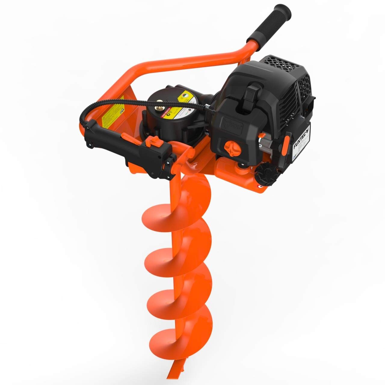 Fuxtec Petrol Earth Auger – post hole borer FX-EB152 motor 52cc | 3HP | 3 Drill Bits (100–150-200mm) | Easy Starter | Oil Control Window | Ideal for Fence Posts, Planting Holes & Garden Projects