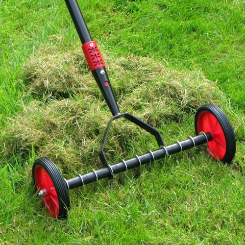 Darlac Lawn Scarifier – For Lawn Care & Maintenance – Made From Strong Powder-Coated Steel – Telescopic Handle Adjusts to Suit Height – Extends 97cm to 1.5m – Easy To Use Garden Rake