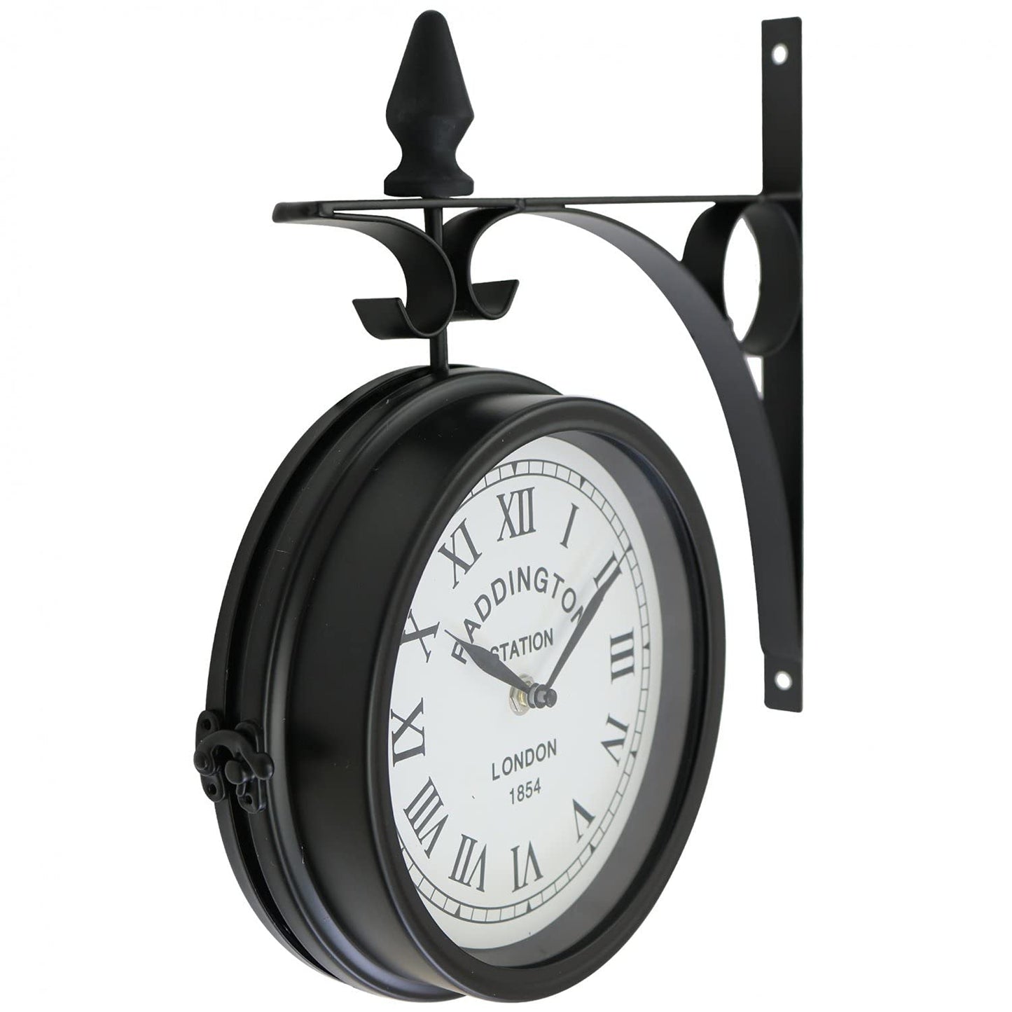Oypla Double Sided Paddington Station Outdoor Garden Wall Clock