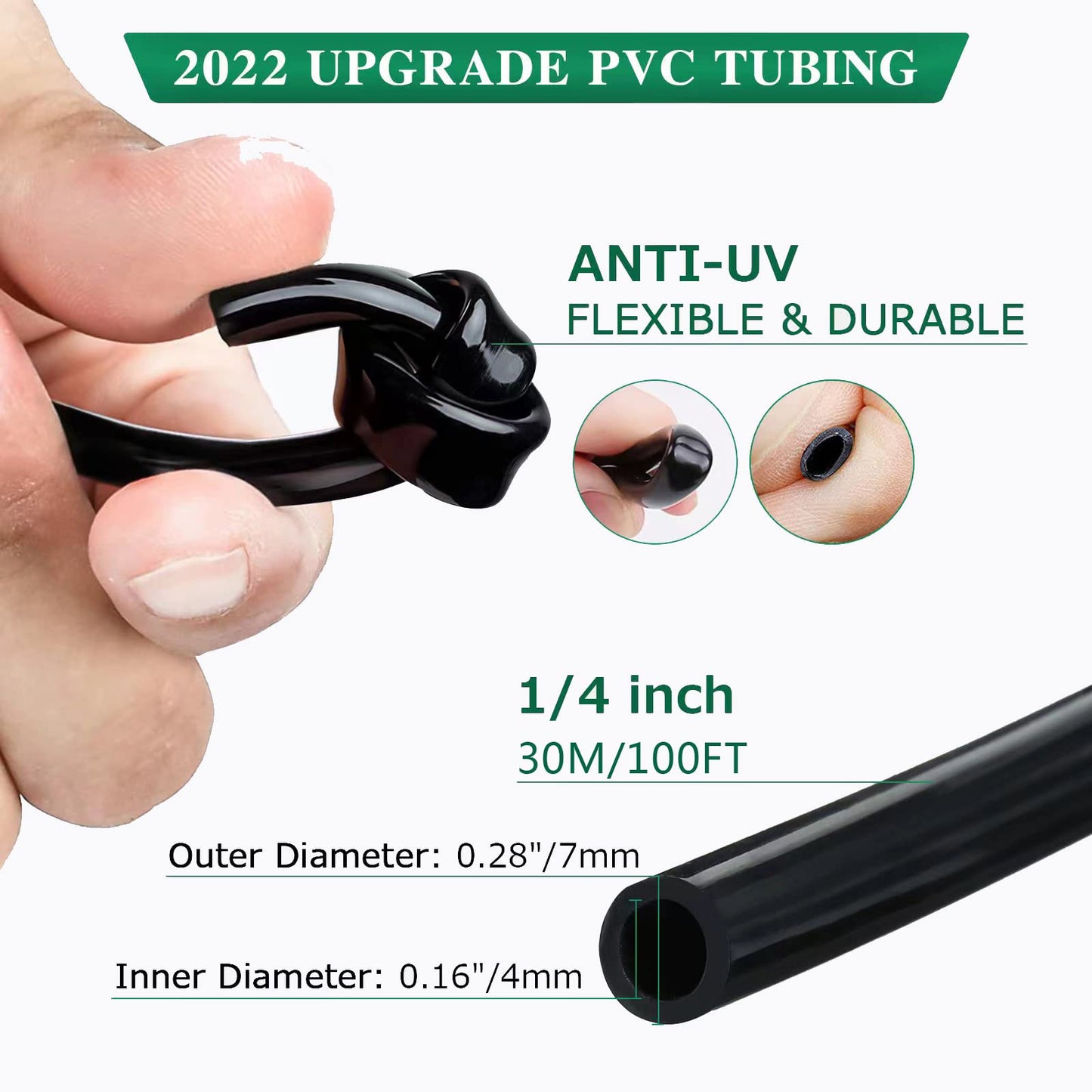 30M/100FT Drip Irrigation System, 173Pcs Micro Irrigation Kit, Greenhouse Plant Watering Hose, Automatic Irrigation System with Adjustable Nozzle Sprayer and Dripper Automatic for Lawn, Garden, Patio