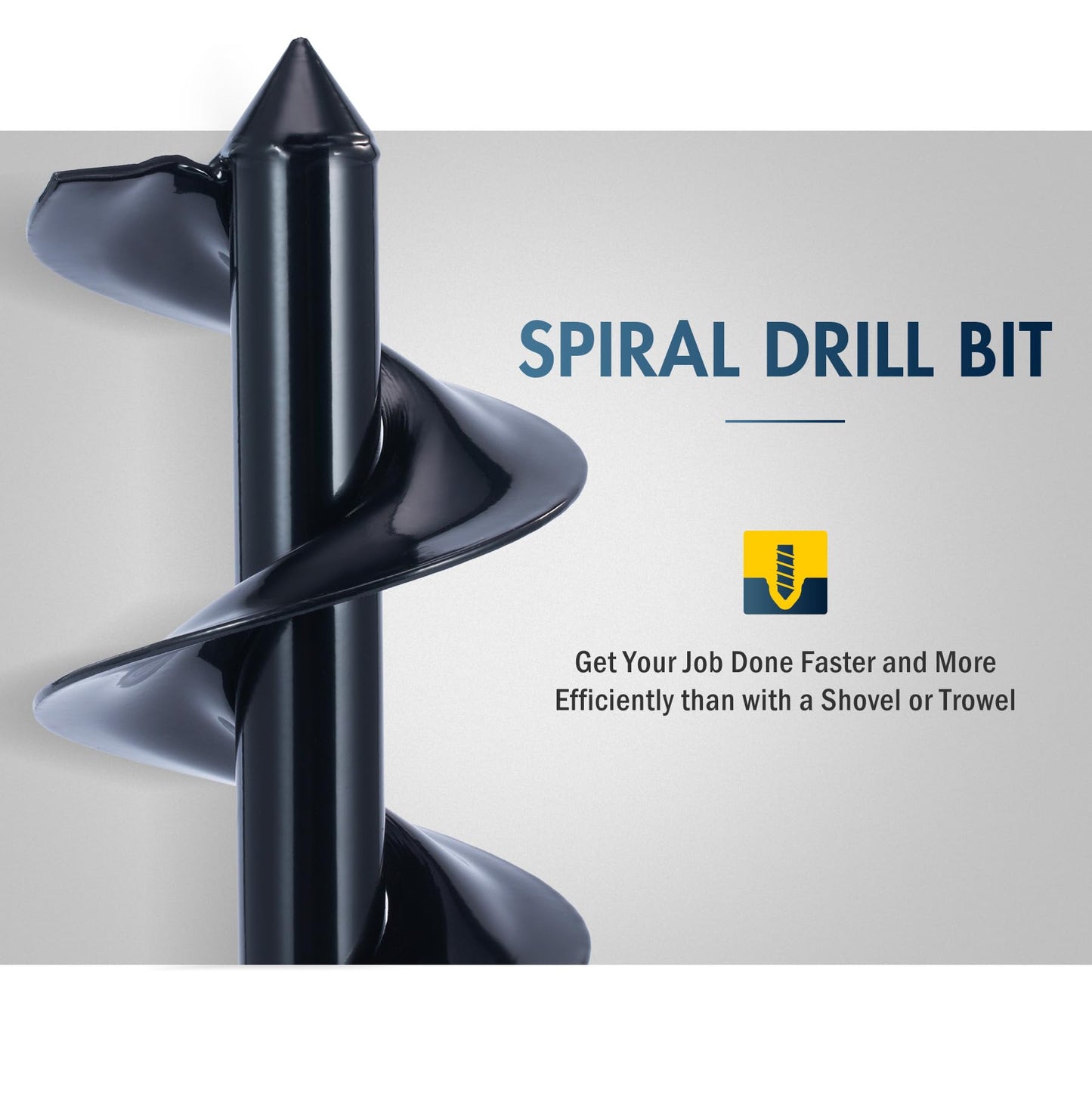 CO-Z 86cm Manual Post Hole Digger, Fence Post Auger for Gardening, Post Hole DiggerTools with 24cm Auger Drill Bit Extension Rods Handle, Post Hole Fence Manual Hand Drill Digger Earth Auger