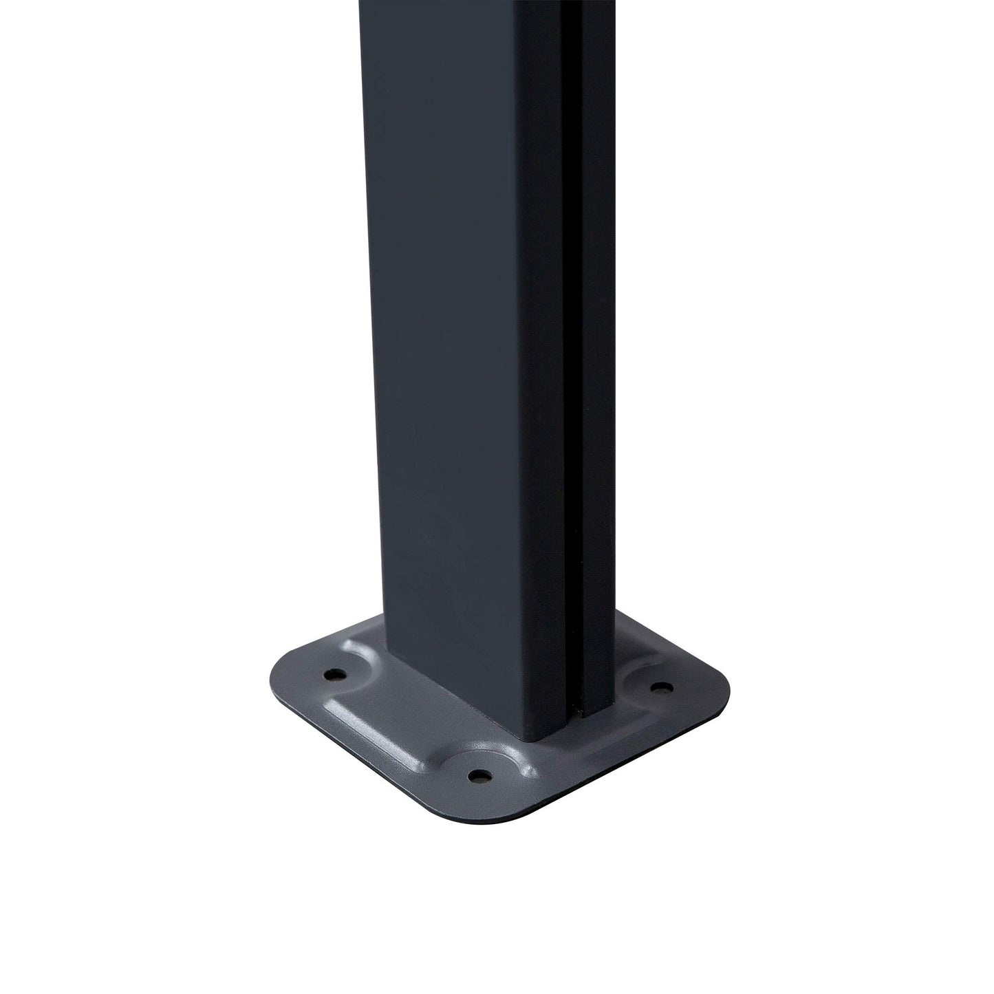 Outsunny 4.4 x 3(m) Wall Mounted Pergola Gazebo with Aluminium Frame and Polycarbonate Roof, Lean to Pergola, Outdoor Sun Shade Shelter for Garden Patio Balcony, Grey