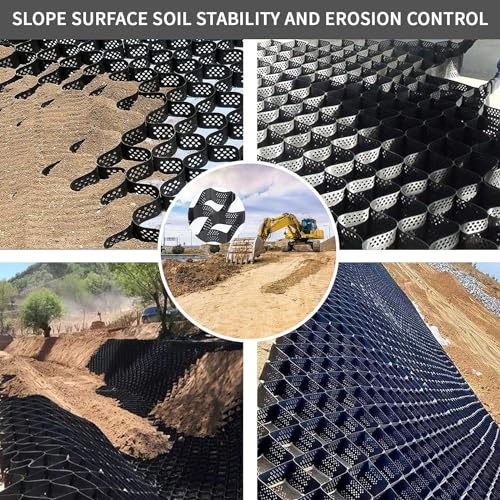 Permeable Paving for Garden Walkways and Driveways 4" Depth Gravel and Paver Grids Stabilizer Riverside Slope Pathway Sand 10cm High