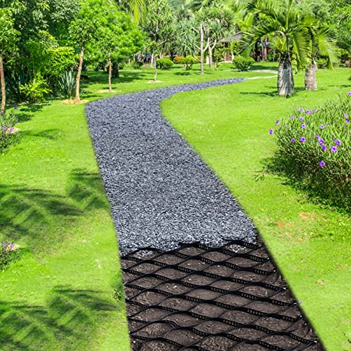 Geogrid for Slopes Parking Around Pool Polyethylene Paver Support with Big Drain Hole Heavy Duty Grids for Permeable Paving (4m x 10m)