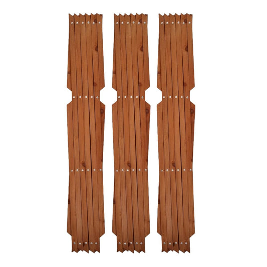 KANTA 3 x Garden Expanding Wooden Trellis Expandable Trellises Aluminum Riveted Each Piece Expands to 180cm x 60cm Climbing Plants Support