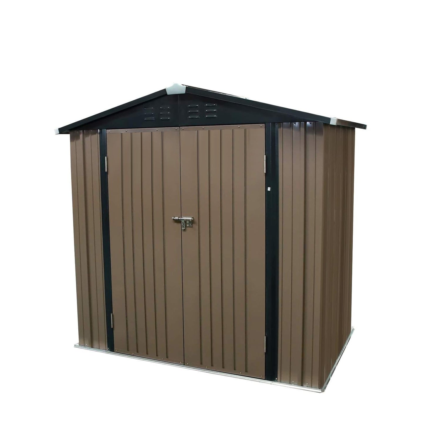 NEW!Outdoor Storage Garden Shed with Door Galvanised Metal Sloped Roof (6FT*4FT)