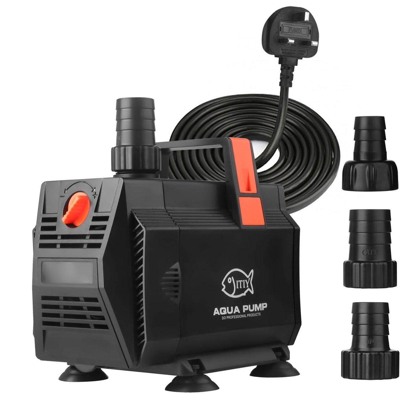 ITIY Submersible Water Pump Pond Pump, 30W 2000L/H Water Fountain Pump Aquarium Water Pump with Flow Control for Fish Tank, Waterfall, Filtration, Outdoor, Hydroponics