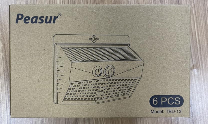 6 Pack Solar Lights Outdoor Garden, 138 LED Security Lights Motion Sensor with 3 Lighting Modes, Solar Powered Wall Lighting Waterproof for Fence Yard Garage