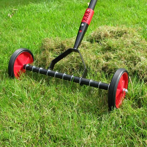 Darlac Lawn Scarifier – For Lawn Care & Maintenance – Made From Strong Powder-Coated Steel – Telescopic Handle Adjusts to Suit Height – Extends 97cm to 1.5m – Easy To Use Garden Rake