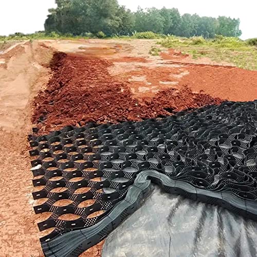 ZJKXJH Outdoor Heavy Duty Geogrid, Soil Stabilizer Mud Ground Grids for Subgrade Work, HDPE Cellular Permeable Paving System for Light Truck RV Parking (Color : WxL, Size : 6X9m/19.7X29.5ft)