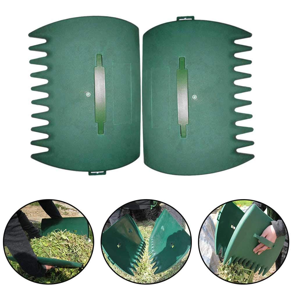 Leaves Grabber, 2pcs Handheld Hazelnut Leaf Scoop, Fast Lawn Remove Fallen Collection Garden and Yard Leaf Scoops Hand Rakes Used to Pick Up Leaves, Grass Clippings, Trash