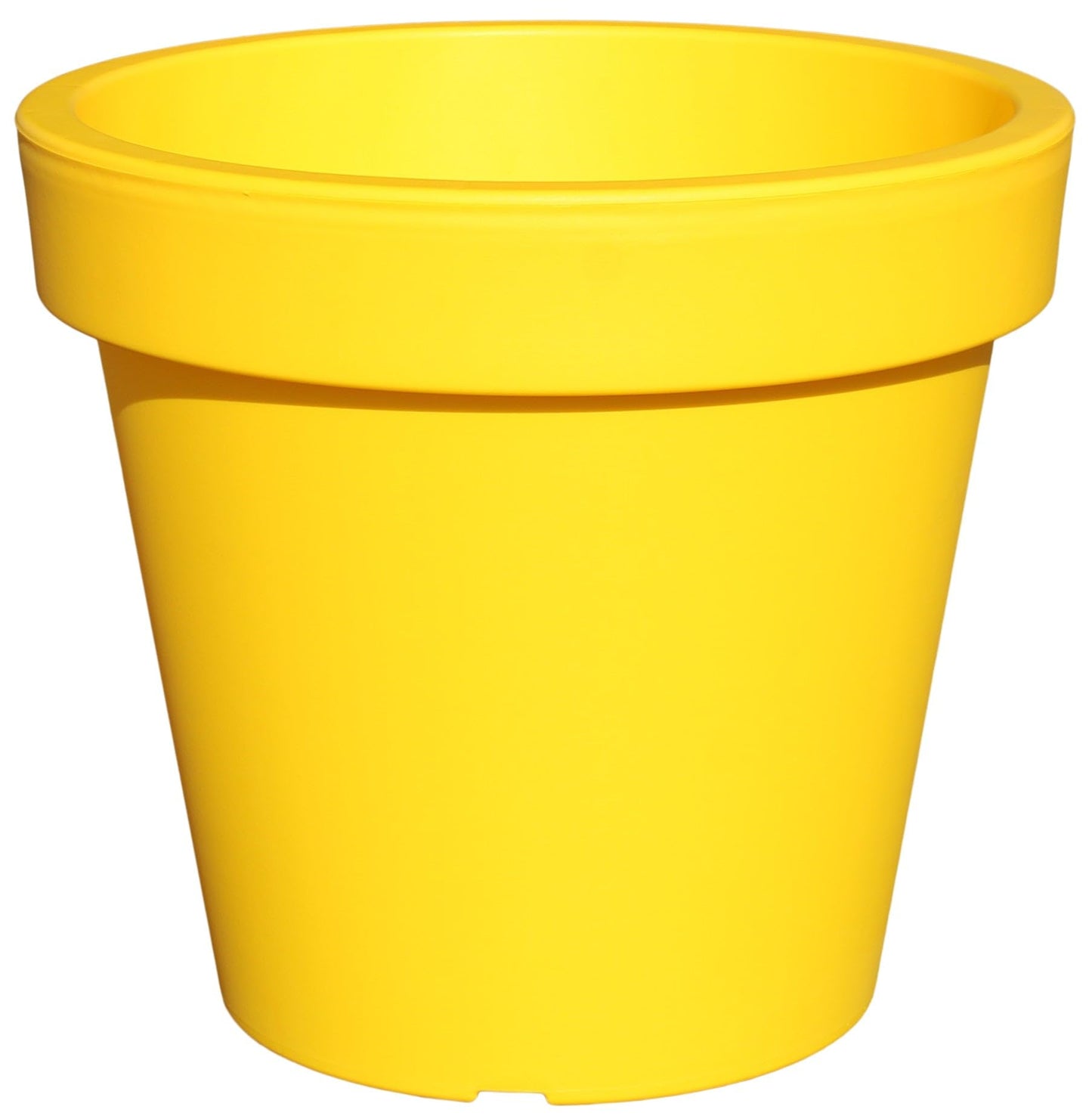 Planters Pride Aura 47.5cm ⌀ Large Plant Pot, Vibrant Yellow | Weather-Resistant Recycled Plastic Planter | Flower Pot with Drillable Drainage Holes & Plug | Outdoor Patio Pot, Indoor House Plant Pot