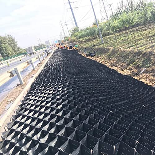 Slope Grid Erosion Control, Re-usable Ground Stabilizer for Horse Run, Arena, Driveway, Embankment, Permeable Paving System, Easily Dismantled ( Color : WxL , Size : 600cm x 900cm (236in x 354in) )