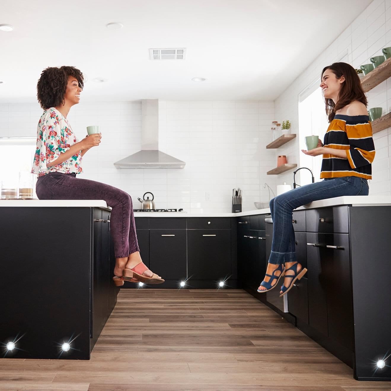 firstchoicelighting Set of 10-15mm LED Decking Plinth Ground Light Kit, Stainless Steel, RGB Colour Changing, IP67 Waterproof Recessed Outdoor Garden Bathroom Kitchen