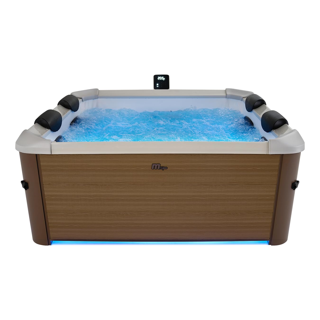 MSpa Oslo Amber Hot Tub with Wi-Fi Control LED Lighting Hydrotherapy Jets and Cover Included - Portable Modular 13AMP plug and play