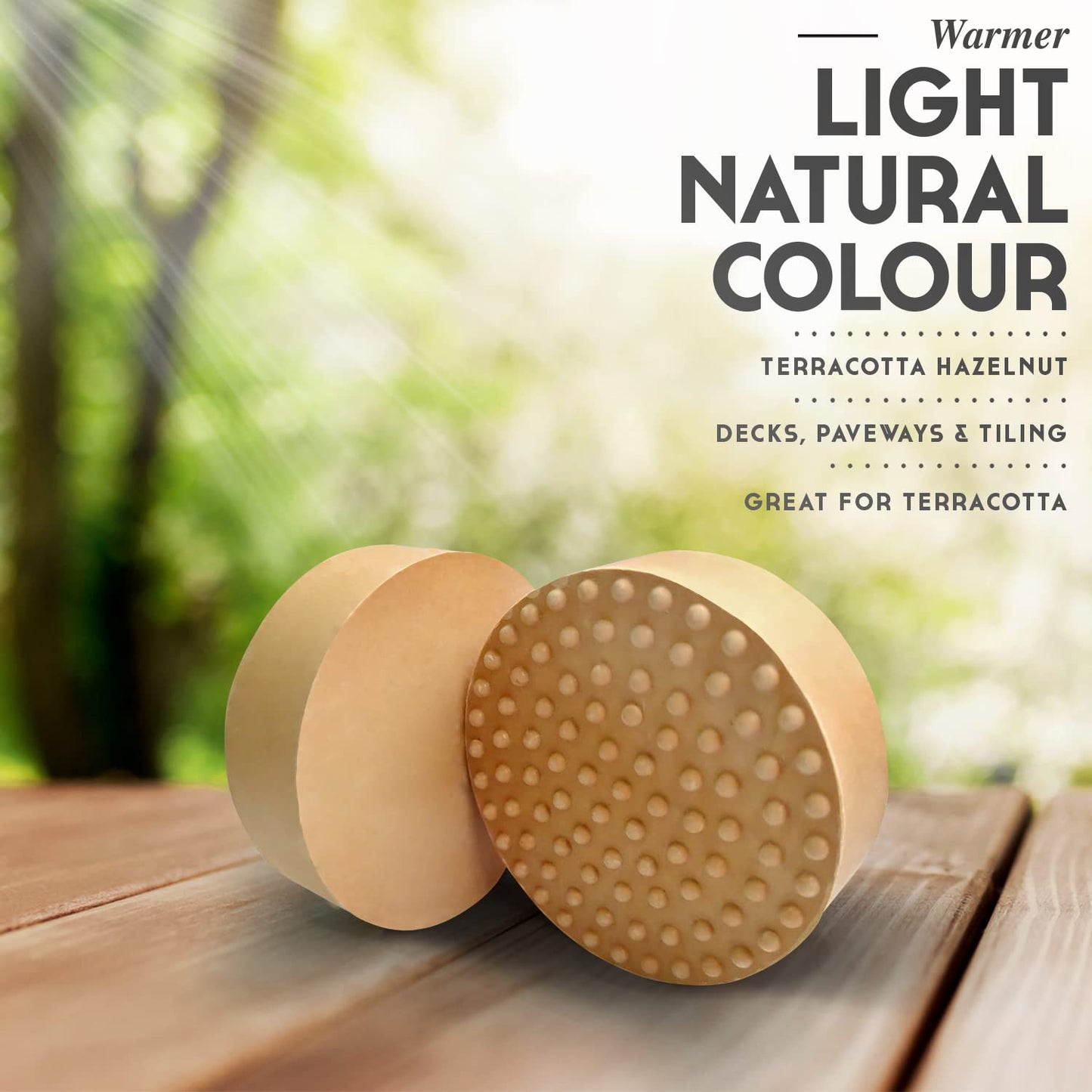 The Garden Gecko UK Invisible Pot feet for outdoor plant pots and flowers solid rubber pot risers with enhanced non-slip surface grip | 20 PACK | HAZELNUT TERRACOTTA