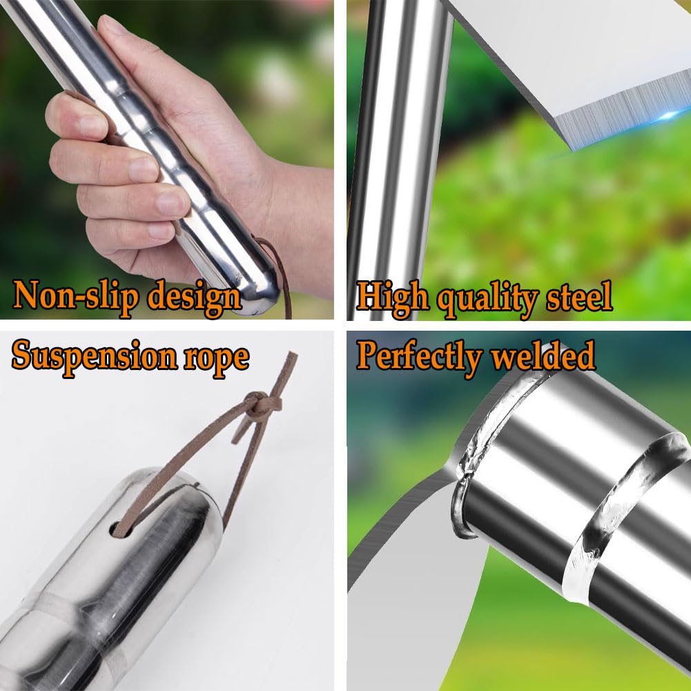 LANYOTA Gardening Hoe, 2 in 1 Shovel and Pickaxe, Digging Hoe Garden Tools Heavy Duty Stainless Steel Vegetable Flower Planting Digging Gadget