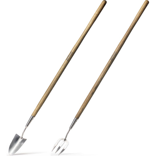 Jamieson Brothers Gardening Stainless Steel Multi Tool Set for all your gardening needs (Long Handled Fork and Trowel)