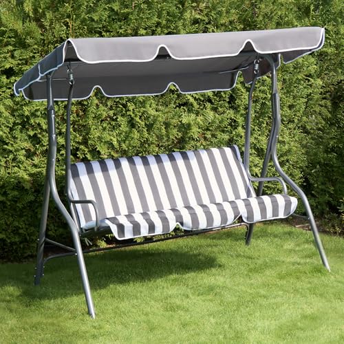 OHS 3 Seater Garden Swing Bench with Canopy