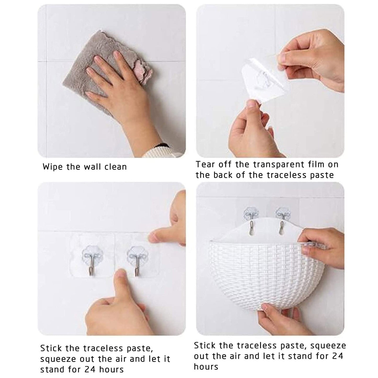 2 Pcs Imitation Rattan Wall Hanging Flower Pot, Semicircle Hanging Planters Outdoor with Drainage Hole and Hooks, Plastic Garden Hanging Basket for Balcony Fence (Coffee)