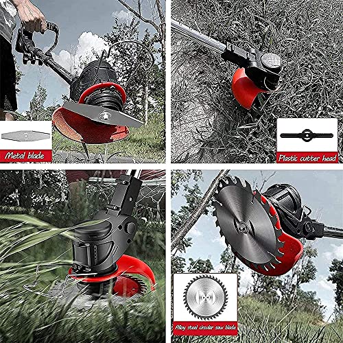 Handheld Lawn Mower Home Wireless Multifunctional Lithium Battery Lawn Mower Rechargeable Lawn Mower 2 Battery -2 Battery