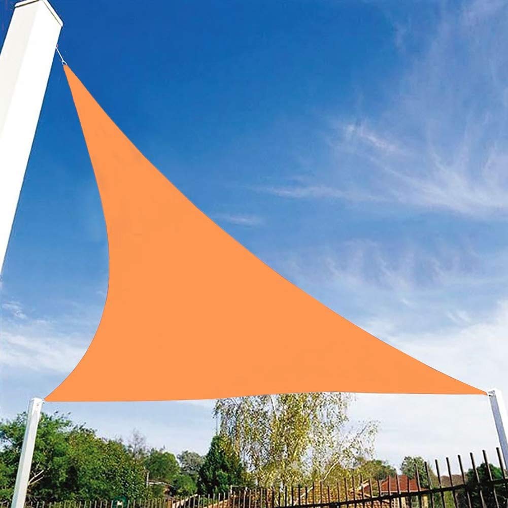 INHDBOX Triangle Sun Sail Shade Awning Canopy 4x4x4m, Waterproof Sunscreen Anti-UV Sun Sail with Free 3 * 2m Rope, Perfect for Outdoor Garden Patio Party