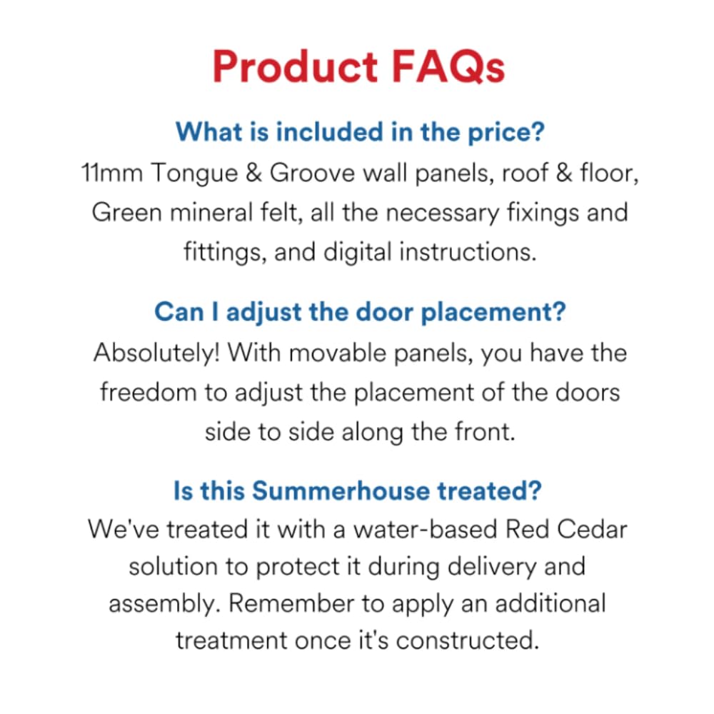 BillyOh Petra 12x10 Reverse Apex Summer House Shed, Log Cabin | Wooden Garden Room with Wide Double Doors, Tear Resistant Felt, Tongue and Groove Construction | Versatile Tiny Home or Garden Office